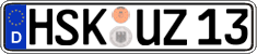 German license plate, Regular plates