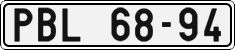 License plate of the Czech Republic, Cars (1960)