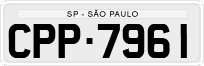 License plate of Brazil, Private owners (1990)