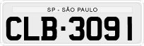 License plate of Brazil, Private owners (1990)