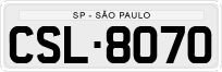 License plate of Brazil, Private owners (1990)