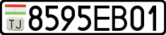 License plate of Tajikistan, Private owners (2009)