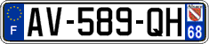 French license plate, SIV (ordinary)
