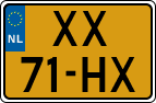 License plate of the Netherlands, Cars
