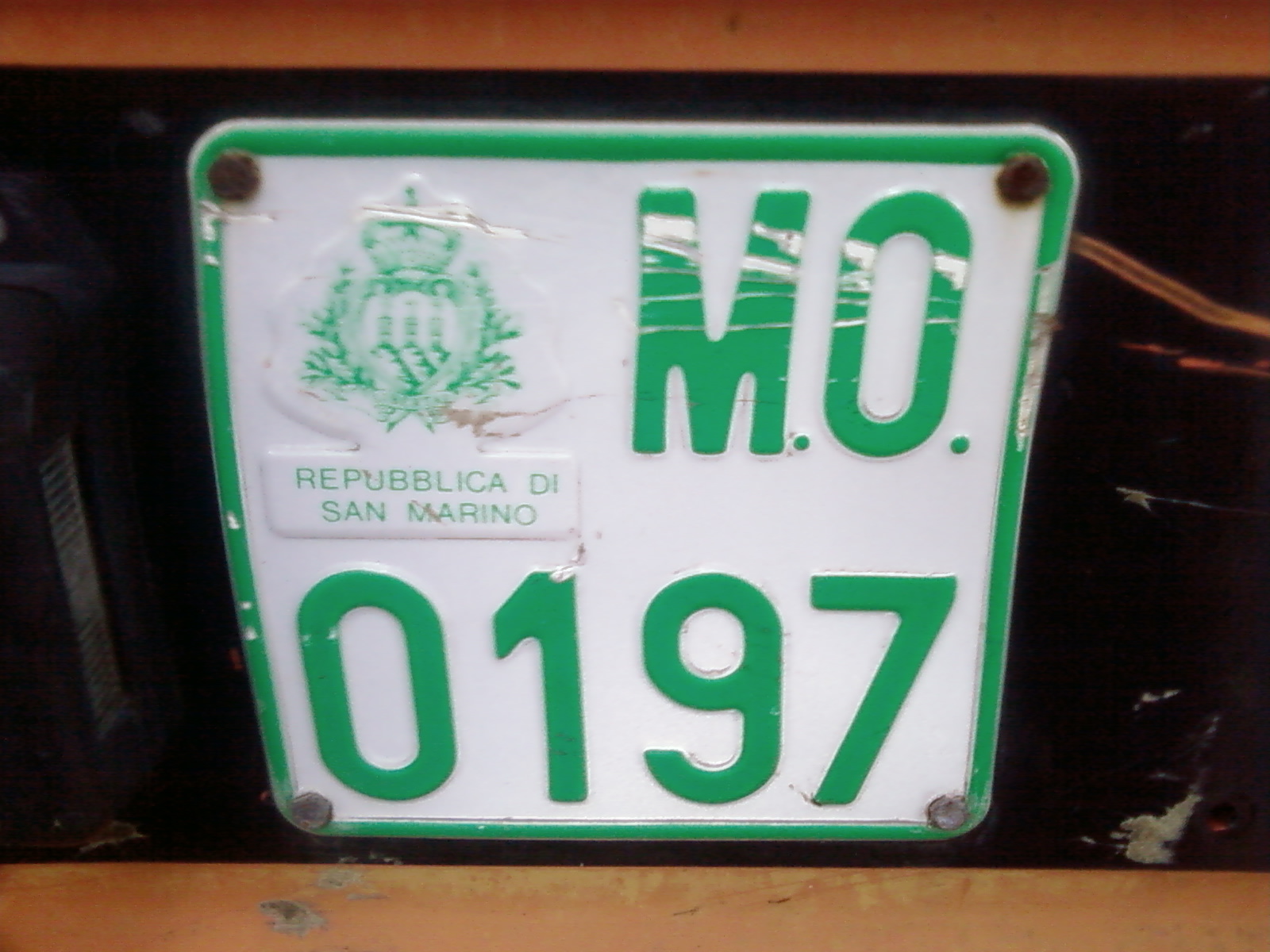 M.O. 0197, License plate without vehicle 
