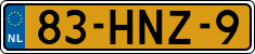License plate of the Netherlands, Cars