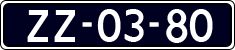 License plate of the Netherlands, Except vehicles / Oldtimers