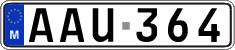 License plate of Malta, Regular plates (ABC 123)