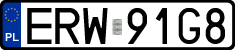 License plates of Poland, Regular car plates