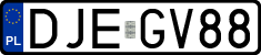 License plates of Poland, Regular car plates