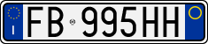 License plate of Italy, Cars (1994 year series)
