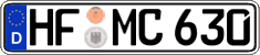 German license plate, Regular plates