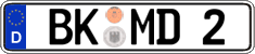 German license plate, Regular plates