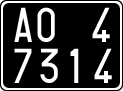 License plate of Italy, Cars (1927 year series)