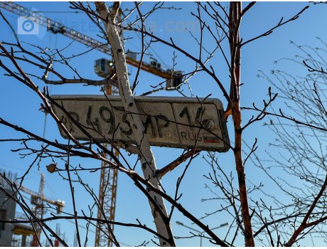 р493мр14, License plate without vehicle