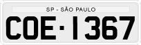License plate of Brazil, Private owners (1990)