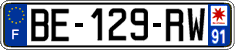 French license plate, SIV (ordinary)