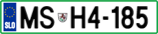 License plate of Slovenia, Cars