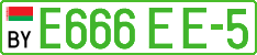 License plate Belarus, Electric vehicles (cars)