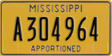 Mississippi, Apportioned