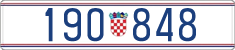 License plate of Croatia, Police