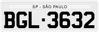 License plate of Brazil, Private owners (1990)