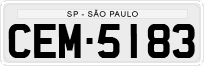 License plate of Brazil, Private owners (1990)