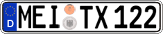 German license plate, Regular plates