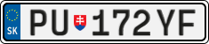 License plate of Slovakia, Cars