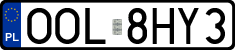 License plates of Poland, Regular car plates