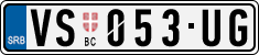 License plate of Serbia, Cars