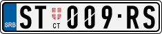 License plate of Serbia, Cars