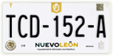 Nuevo León, Cars (AAA-000-A)