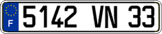 French license plate, FNI
