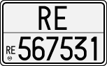 License plate of Italy, Cars (1927 year series)