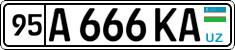 License plate of Uzbekistan, Private owners