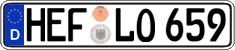 German license plate, Regular plates