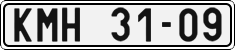 License plate of the Czech Republic, Cars (1960)