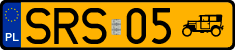 License plates of Poland, Oldtimers