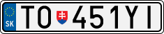 License plate of Slovakia, Cars