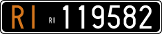 License plate of Italy, Cars (1927 year series)