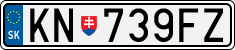 License plate of Slovakia, Cars
