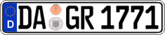 German license plate, Regular plates