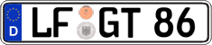 German license plate, Regular plates