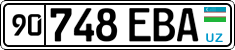 License plate of Uzbekistan, Organizations