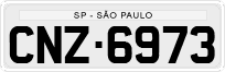 License plate of Brazil, Private owners (1990)