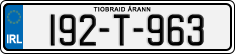 License plate of Ireland, Regular plates
