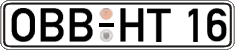 German license plate, Regular plates