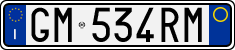License plate of Italy, Cars (1994 year series)