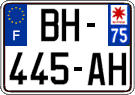 French license plate, SIV (ordinary)